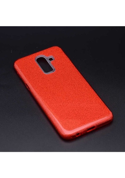 Samsung Galaxy J8 Uyumlu Kılıf Shining Silikon, Kırmızı