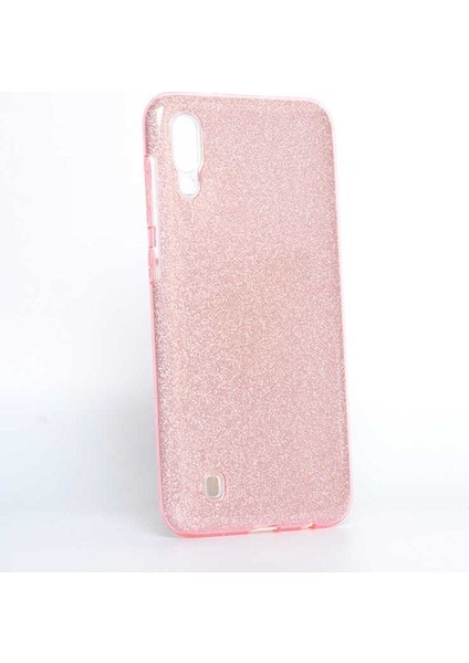 Samsung Galaxy M10 Uyumlu Kılıf Shining Silikon, Rose Gold