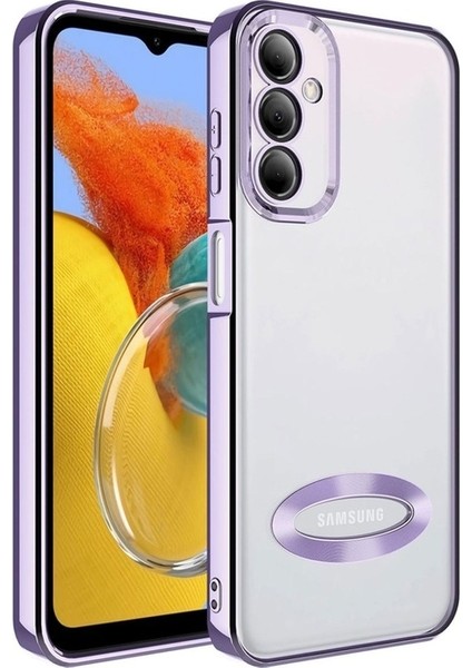 Samsung Galaxy M14 Uyumlu Kılıf Kamera Korumalı Logo Gösteren Omega Kapak, Lila