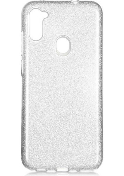 Samsung Galaxy M11 Uyumlu Kılıf Shining Silikon, Gri