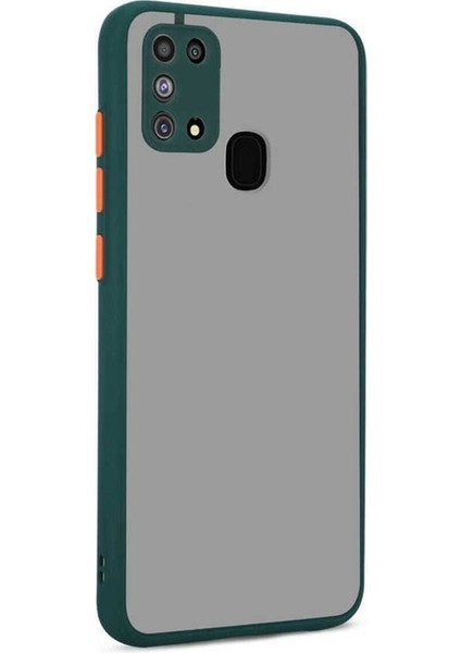 Samsung Galaxy M31 Uyumlu Kılıf Hux Kapak, Koyu Yeşil