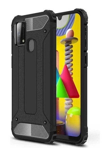 Samsung Galaxy M31 Uyumlu Kılıf Crash Silikon Kapak, Siyah