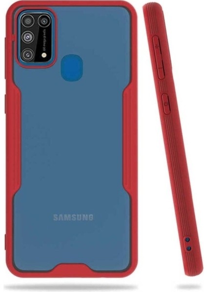 Samsung Galaxy M31 Uyumlu Kılıf Parfe Kapak, Kırmızı