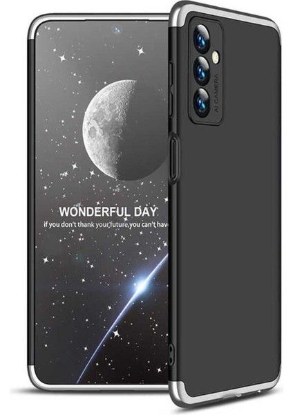 Samsung Galaxy M23 Uyumlu Kılıf Ays Kapak, Siyah-Gri