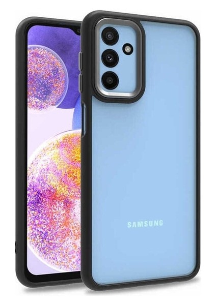 Samsung Galaxy M23 Uyumlu Kılıf Flora Kapak, Siyah