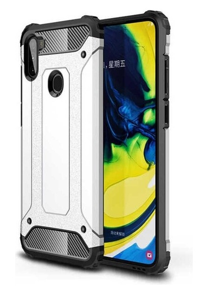 Samsung Galaxy M11 Uyumlu Kılıf Crash Silikon Kapak, Gri