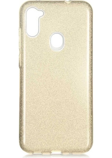 Samsung Galaxy M11 Uyumlu Kılıf Shining Silikon, Gold