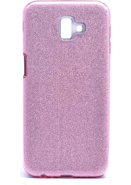 Samsung Galaxy J6 Plus Uyumlu Kılıf Shining Silikon, Rose Gold