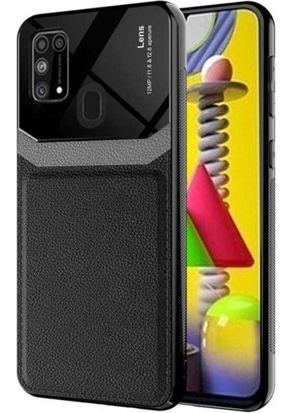 Samsung Galaxy M31 Uyumlu Kılıf Emiks Kapak, Siyah