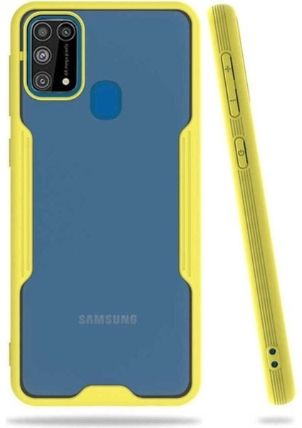 Samsung Galaxy M31 Uyumlu Kılıf Parfe Kapak, Sarı