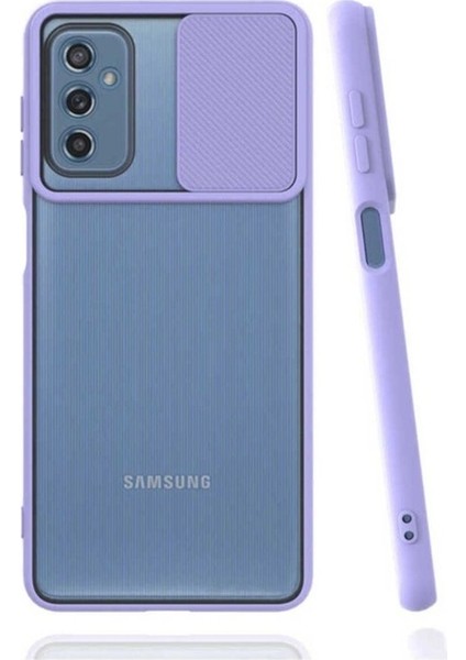 Samsung Galaxy M52 Uyumlu Kılıf Lensi Kapak, Lila