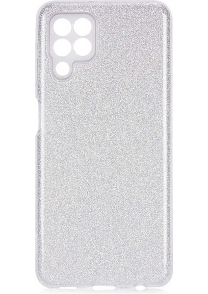 Samsung Galaxy M32 Uyumlu Kılıf Shining Silikon, Gri
