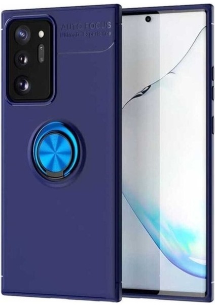 Samsung Galaxy Note 20 Ultra Uyumlu Kılıf Ravel Silikon Kapak, Mavi