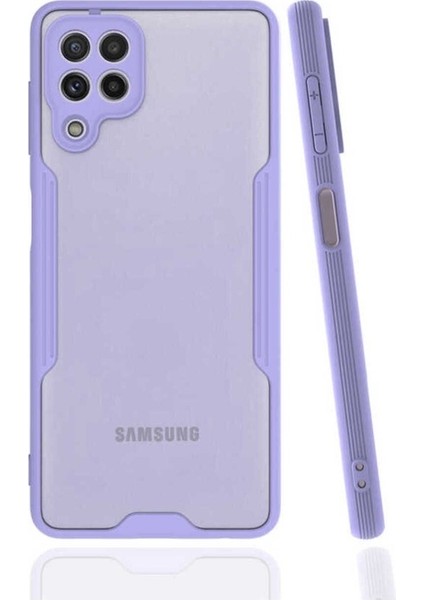 Samsung Galaxy M32 Uyumlu Kılıf Parfe Kapak, Mor