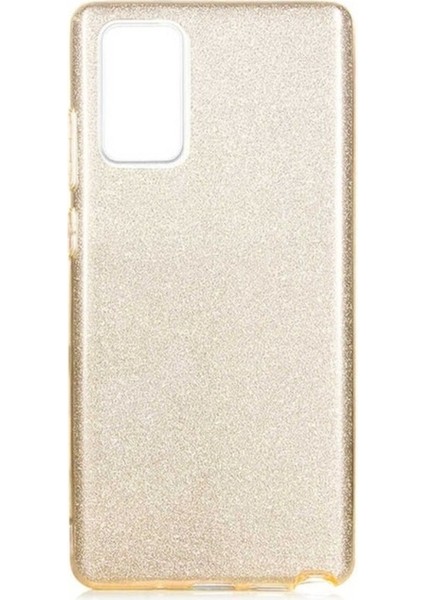 Samsung Galaxy Note 20 Uyumlu Kılıf Shining Silikon, Gold