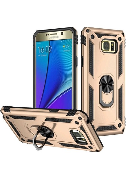 Samsung Galaxy Note 5 Uyumlu Kılıf Vega Kapak, Gold