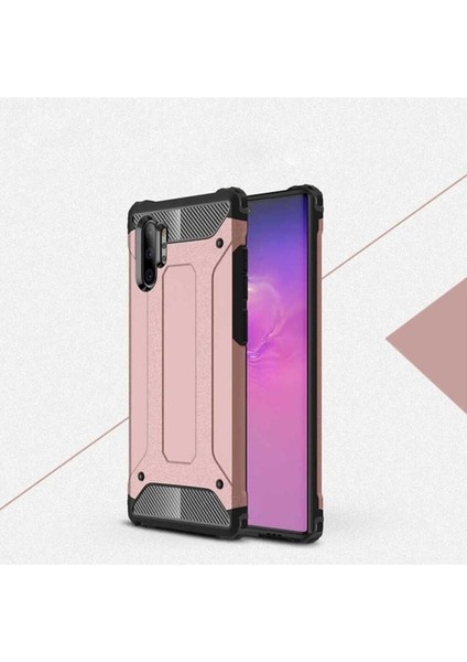 Samsung Galaxy Note 10 Plus Uyumlu Kılıf Crash Silikon Kapak, Rose Gold