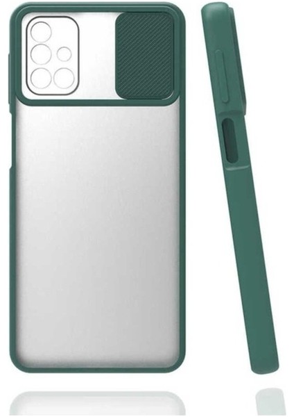 Samsung Galaxy M31S Uyumlu Kılıf Lensi Kapak, Koyu Yeşil