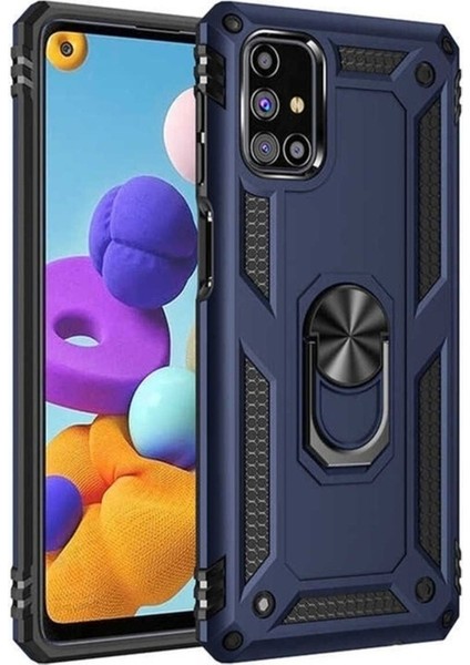 Samsung Galaxy M31S Uyumlu Kılıf Vega Kapak, Mavi
