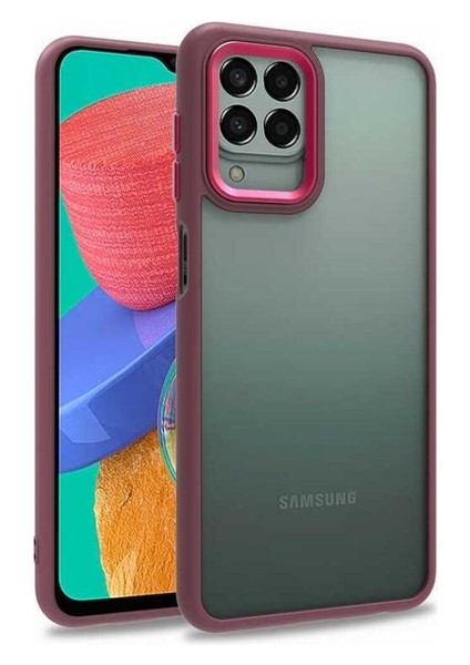Samsung Galaxy M33 Uyumlu Kılıf Flora Kapak, Kırmızı