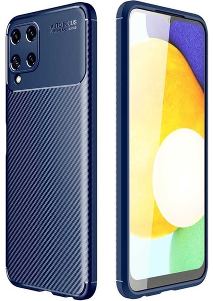 Samsung Galaxy M32 Uyumlu Kılıf Negro Silikon Kapak, Lacivert