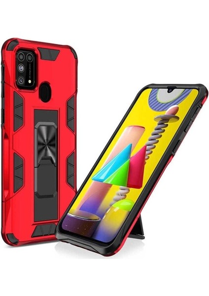 Samsung Galaxy M31 Uyumlu Kılıf Volve Kapak, Kırmızı