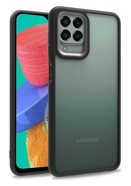 Samsung Galaxy M33 Uyumlu Kılıf Flora Kapak, Siyah