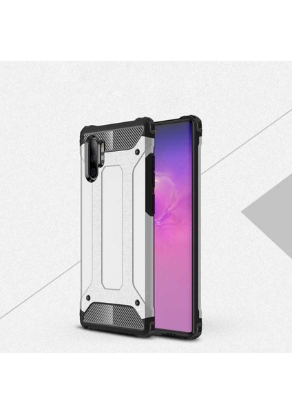 Samsung Galaxy Note 10 Plus Uyumlu Kılıf Crash Silikon Kapak, Gri