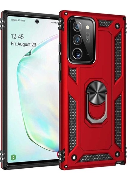 Samsung Galaxy Note 20 Ultra Uyumlu Kılıf Vega Kapak, Kırmızı