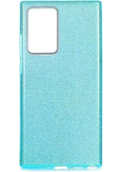 Samsung Galaxy Note 20 Ultra Uyumlu Kılıf Shining Silikon, Mavi