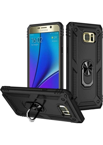 Samsung Galaxy Note 5 Uyumlu Kılıf Vega Kapak, Siyah