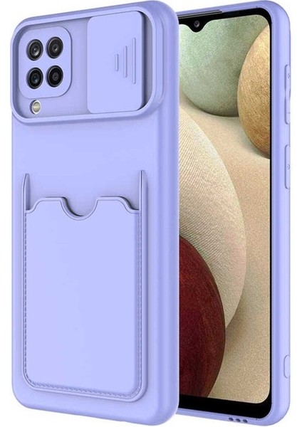 Samsung Galaxy M32 Uyumlu Kılıf Kartix Kapak, Lila
