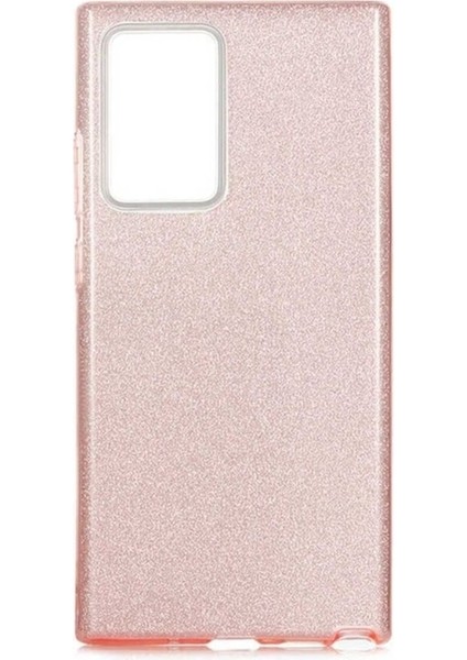 Samsung Galaxy Note 20 Ultra Uyumlu Kılıf Shining Silikon, Rose Gold