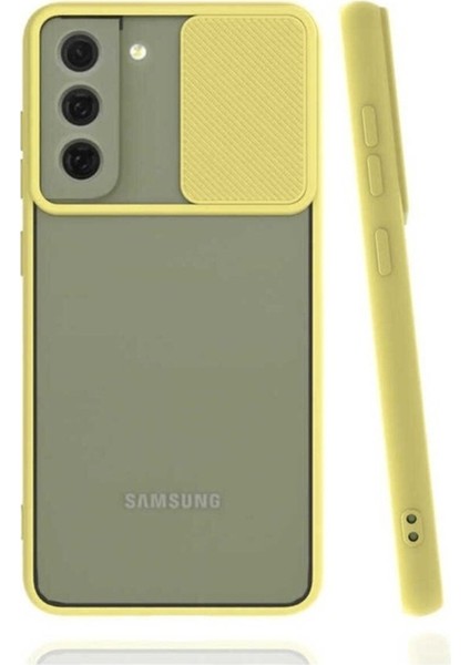 Samsung Galaxy S21 Fe Uyumlu Kılıf Lensi Kapak, Sarı