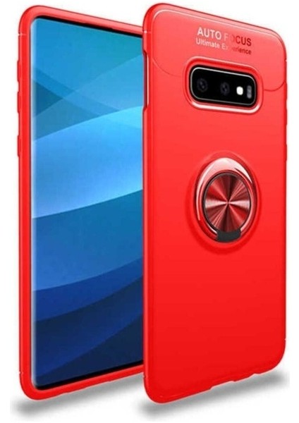 Samsung Galaxy S10E Uyumlu Kılıf Ravel Silikon Kapak, Kırmızı