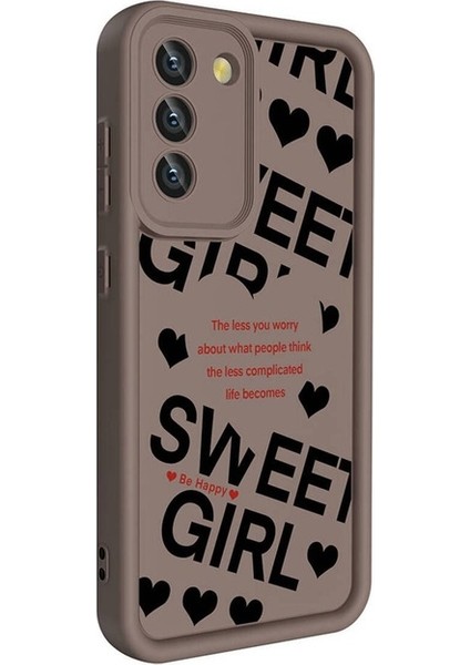 Samsung Galaxy S21 Fe Uyumlu Kılıf Kamera Korumalı Baskılı Arka Yüzey Klas Kapak, Siyah