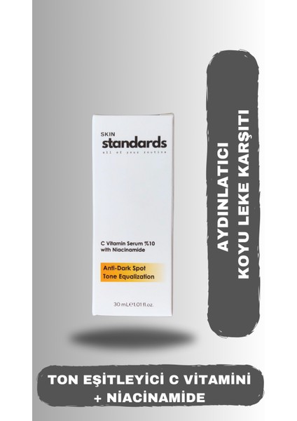 C Vitamin Aydınlatıcı ve Ton Eşitleyici Bakım Serumu Ascorbic Acid & Ferulic Acid 30 ml