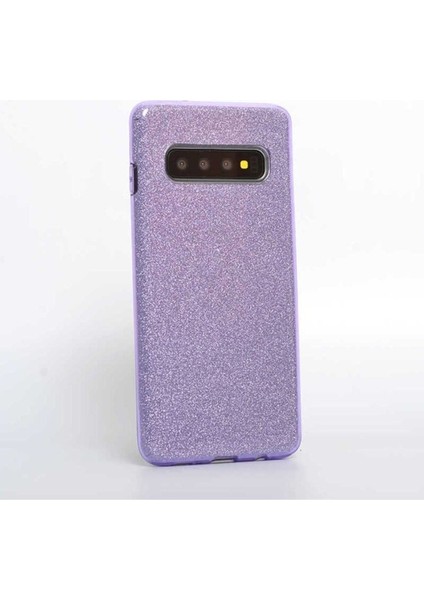 Samsung Galaxy S10 Uyumlu Kılıf Shining Silikon, Mor