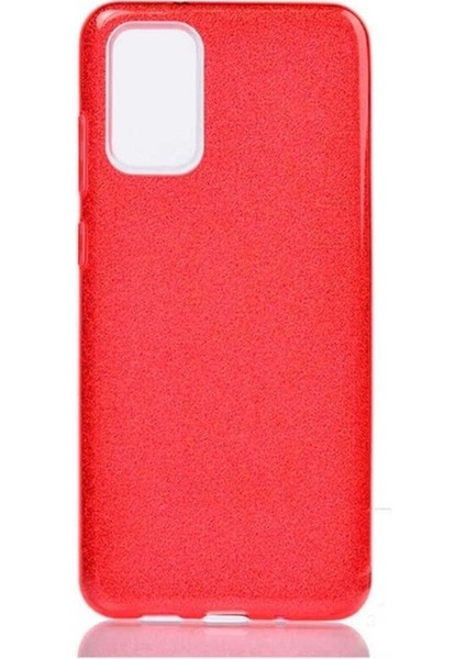 Samsung Galaxy S20 Plus Uyumlu Kılıf Shining Silikon, Kırmızı