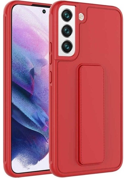 Samsung Galaxy S22 Plus Uyumlu Kılıf Qstand Kapak, Kırmızı