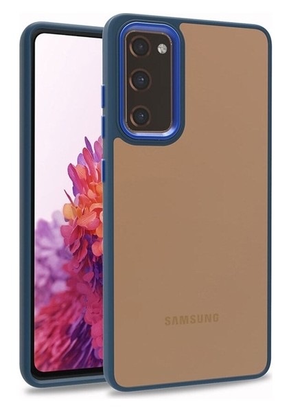 Samsung Galaxy S20 Fe Uyumlu Kılıf Flora Kapak, Mavi