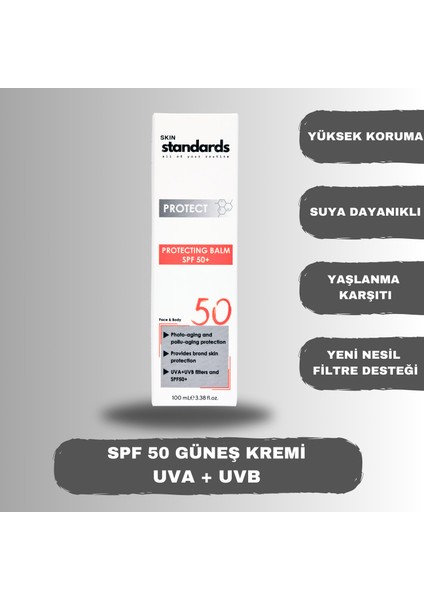 UVB Ve UVA Koruyuculu Yüksek Korumalı Suya Dayanıklı 50spf Güneş Kremi (Yüz & Vücut)