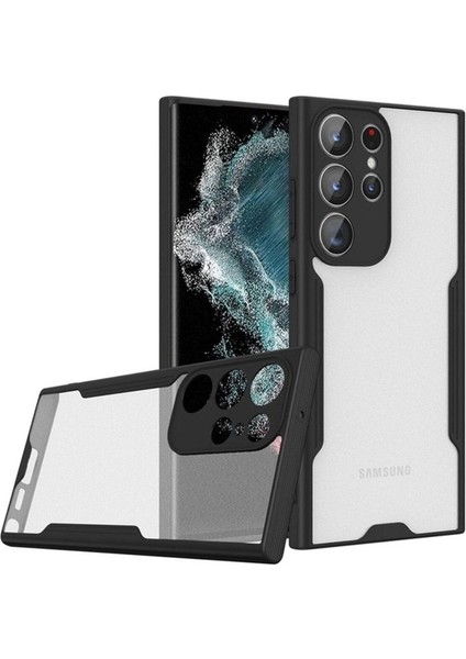 Samsung Galaxy S23 Ultra Uyumlu Kılıf Parfe Kapak, Siyah