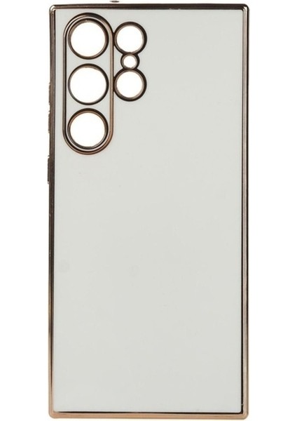 Samsung Galaxy S23 Ultra Uyumlu Kılıf Bark Kapak, Beyaz