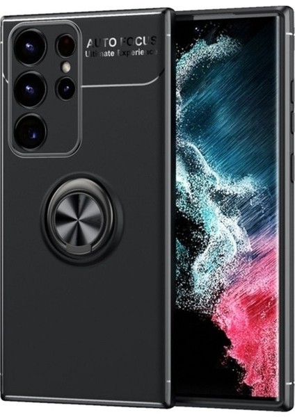 Samsung Galaxy S23 Ultra Uyumlu Kılıf Ravel Silikon Kapak, Siyah