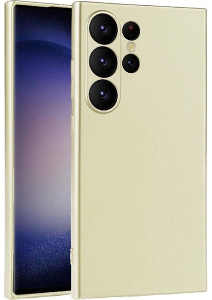 Samsung Galaxy S24 Ultra Uyumlu Kılıf Premier Silikon Kapak, Gold