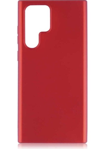 Samsung Galaxy S22 Ultra Uyumlu Kılıf Premier Silikon Kapak, Kırmızı