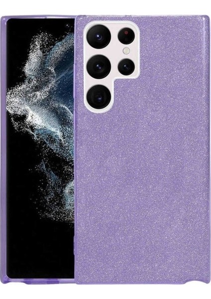Samsung Galaxy S22 Ultra Uyumlu Kılıf Shining Silikon, Mor