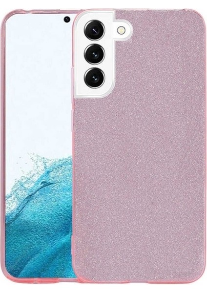 Samsung Galaxy S22 Plus Uyumlu Kılıf Shining Silikon, Pembe