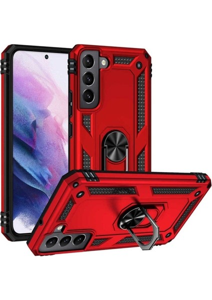Samsung Galaxy S22 Uyumlu Kılıf Vega Kapak, Kırmızı